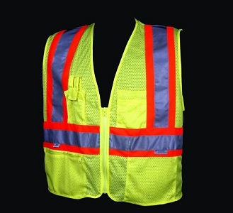 Class 2 Lime - Yellow Mesh Safety Vest - 15 Count